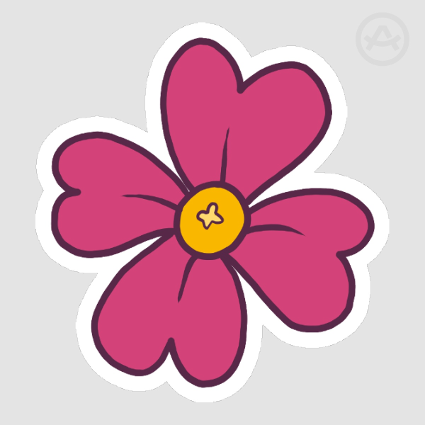 DELTARUNE | Tenna Flower Matte Sticker