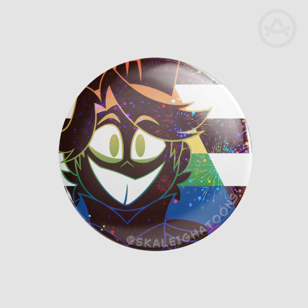 Straight Ally Pride Button - Abel