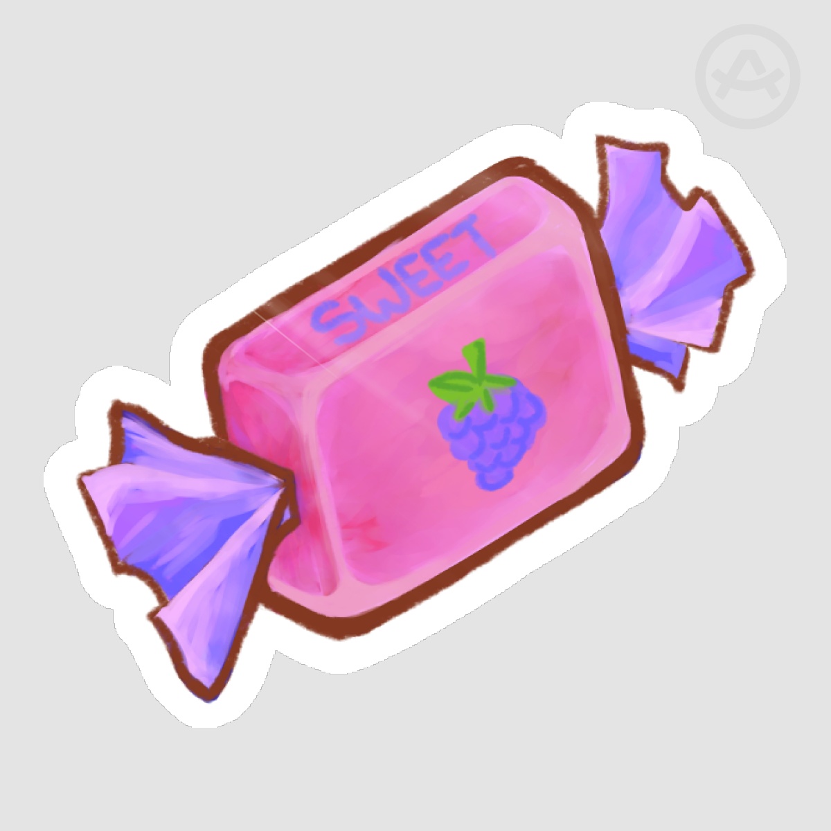 Fruity Candy (Grape Flavored) Sticker 