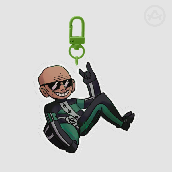 Second Papa Racer Keychain