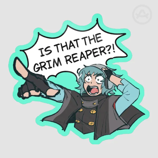 Persona 3 Reload: 'Is that the Grim Reaper?!' Fuuka Sticker