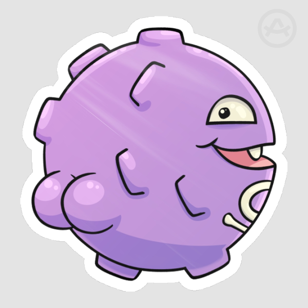 Koffing Butt Sticker