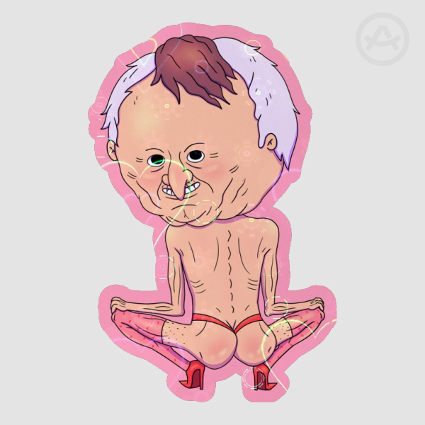 Mr Boss Throwing it Back Sticker