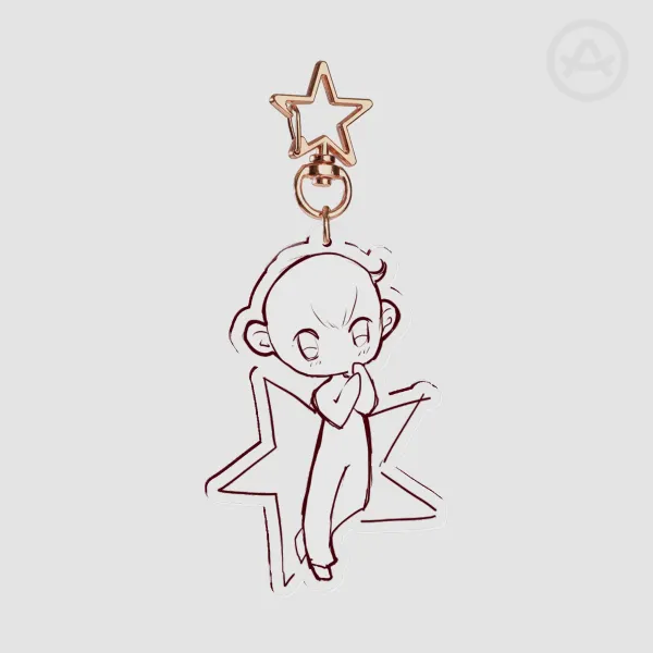 YCH Wish upon a Star Acrylic Keychain with your character