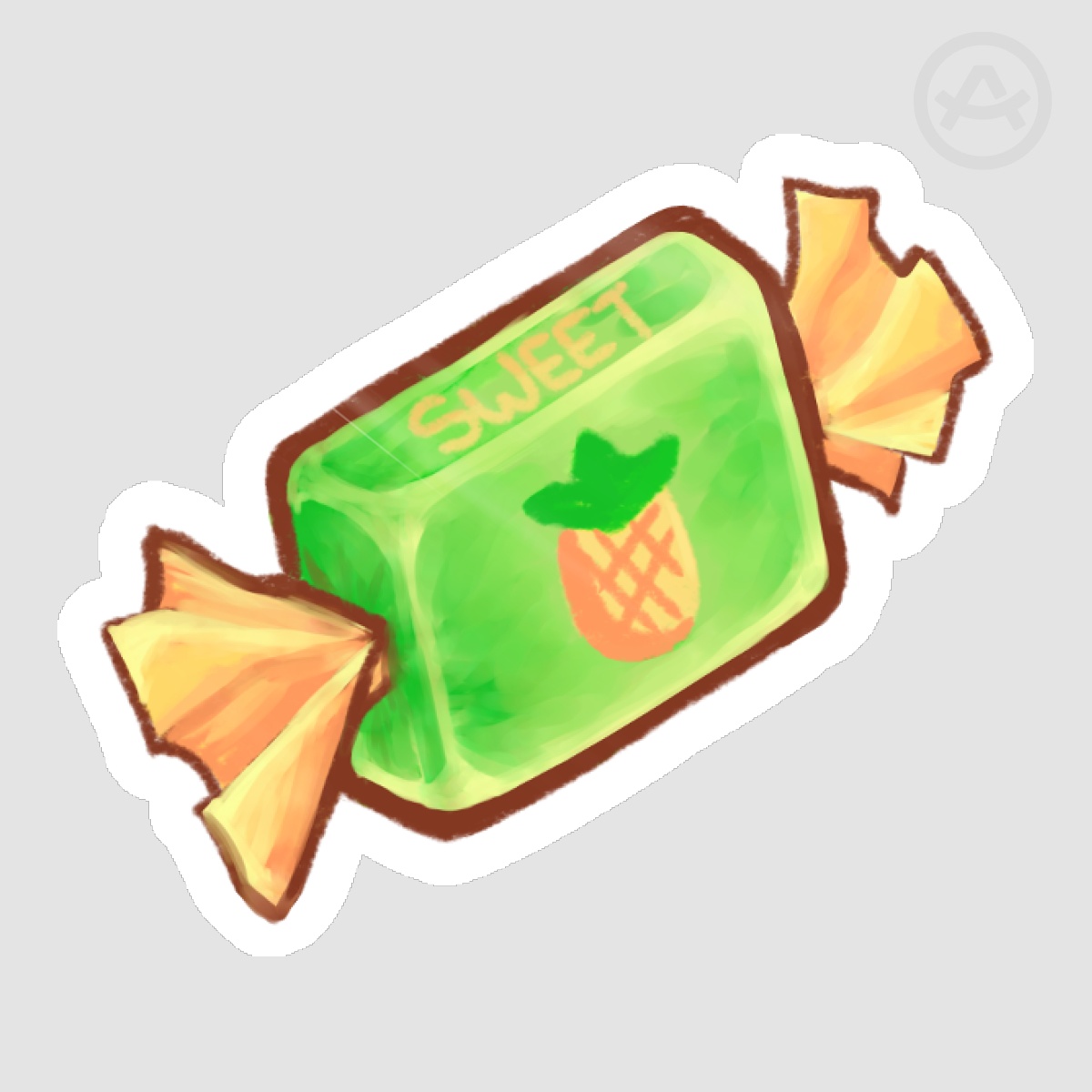 Fruity Candy (Pineapple Flavored) Sticker