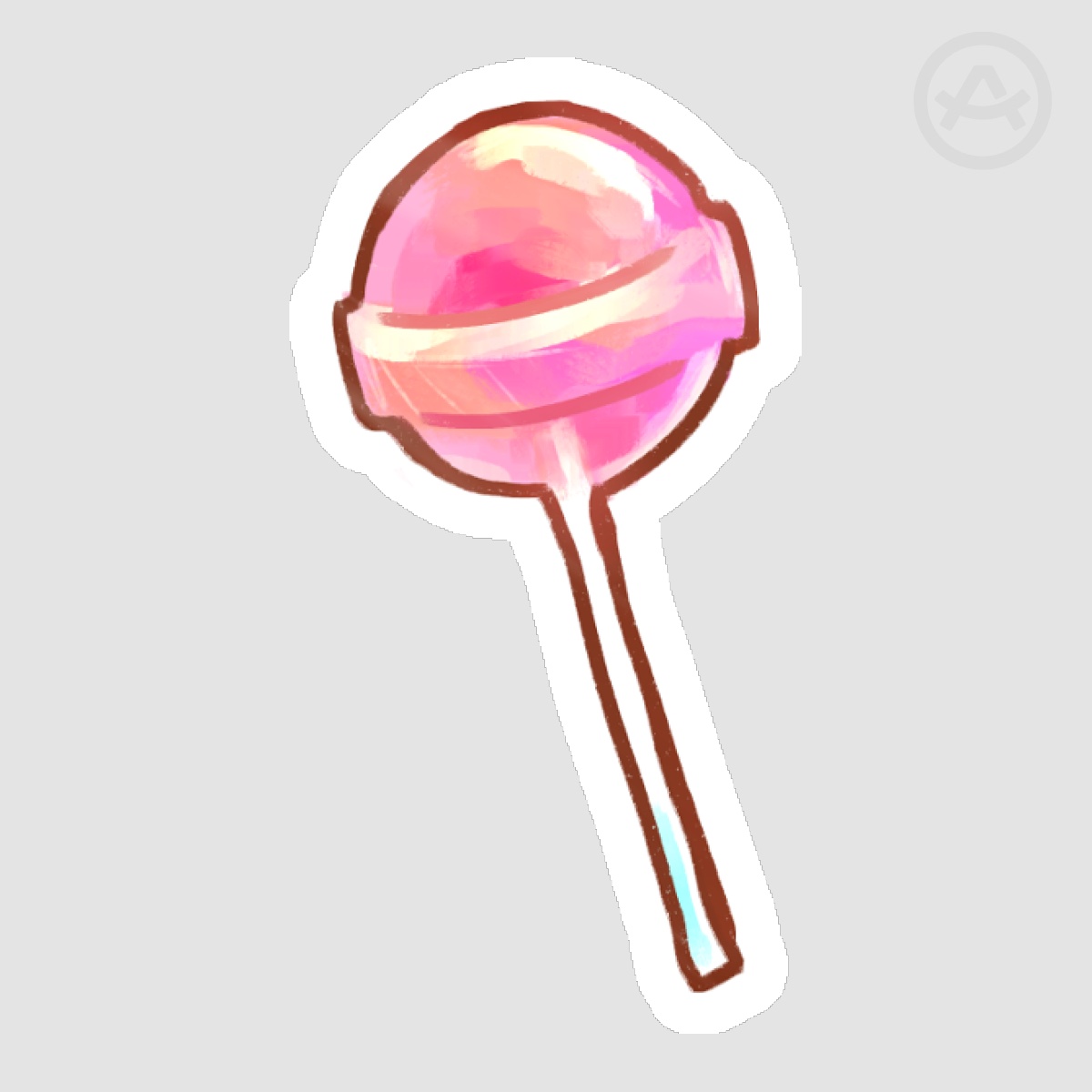 Pop Pink Lollipop Sticker
