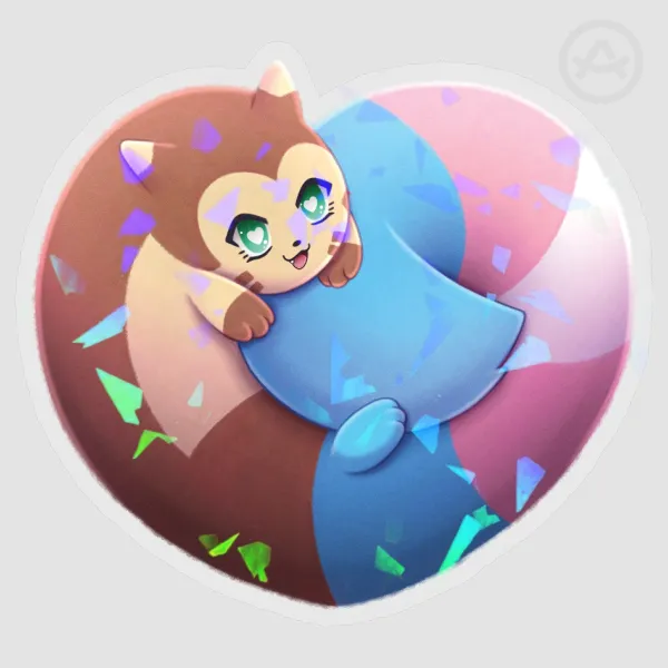 Trans Pride Furret Sticker