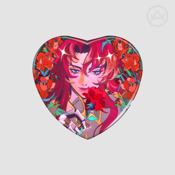 Argenti Heart Shape Holographic Badges