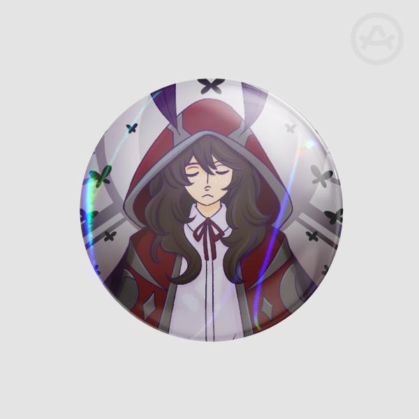 Pearlescent Moon Round Badge