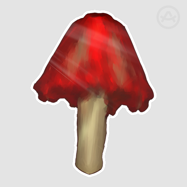 Red mushroom Sticker
