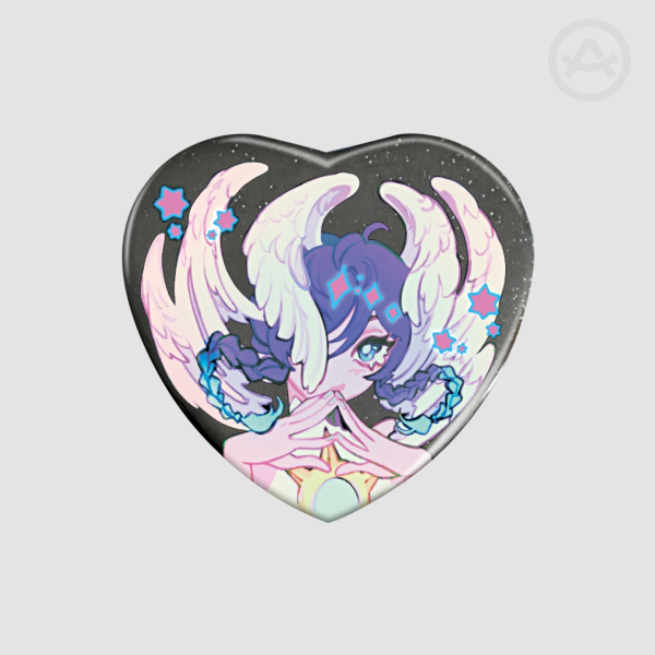 Barbatos Heart Shape Holographic Badges
