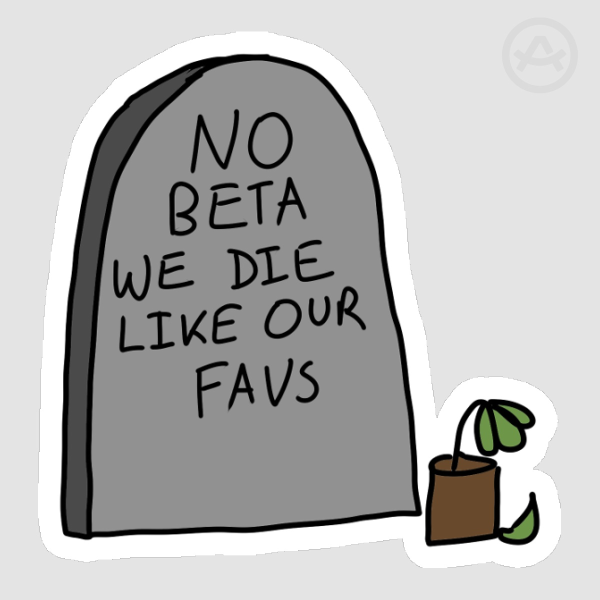 No Beta AO3 Sticker