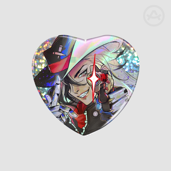 Boothill Heart Shape Holographic Badges
