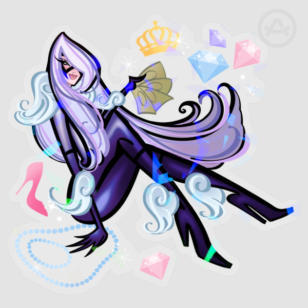 Black Cat PET Vinyl Die Cut Stickers
