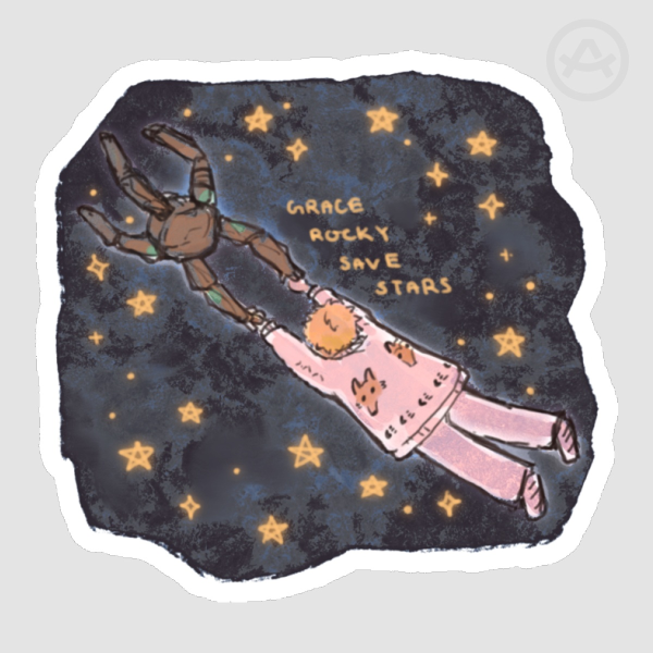 Grace Rocky Save Stars Sticker