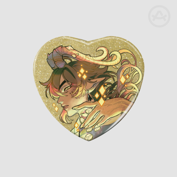 Morax Heart Shape Holographic Badges