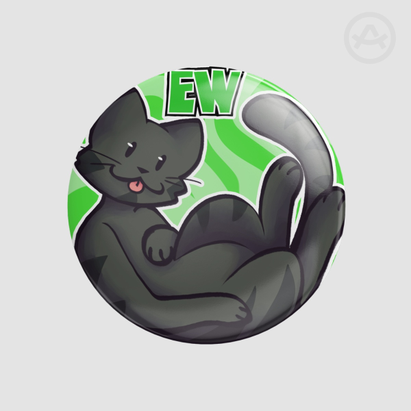 Eddsworld Ringo cat Button pin