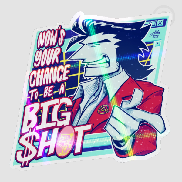 Big Shot Era Spamton Holographic Die Cut Sticker