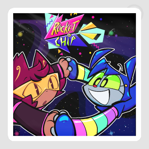 Rocket Chip in SPACE Sticker