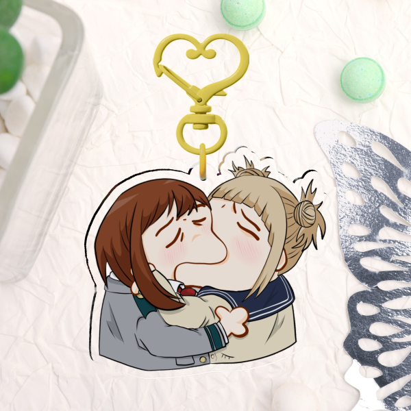 MHA UraToga Kiss Meme Keychains