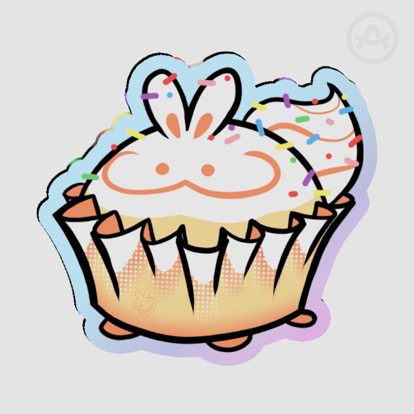 birthday cupcake bunny pin