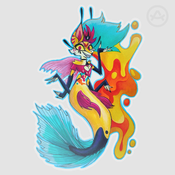 Beelzebub Beta Fish Sticker