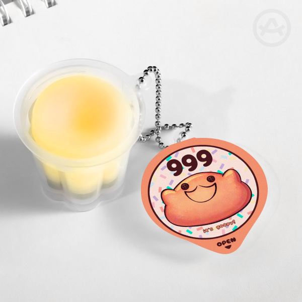 999 Squishy Pudding Jelly Keychain