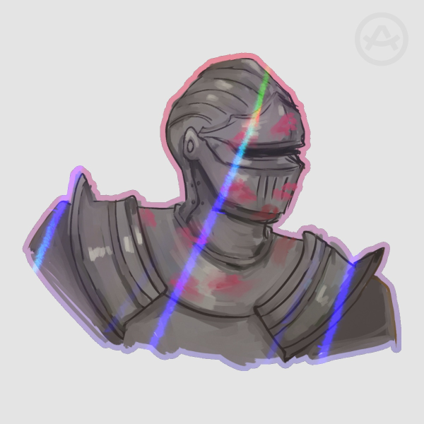 Zeeohyi - KNIGHT KISSES Armet Sticker
