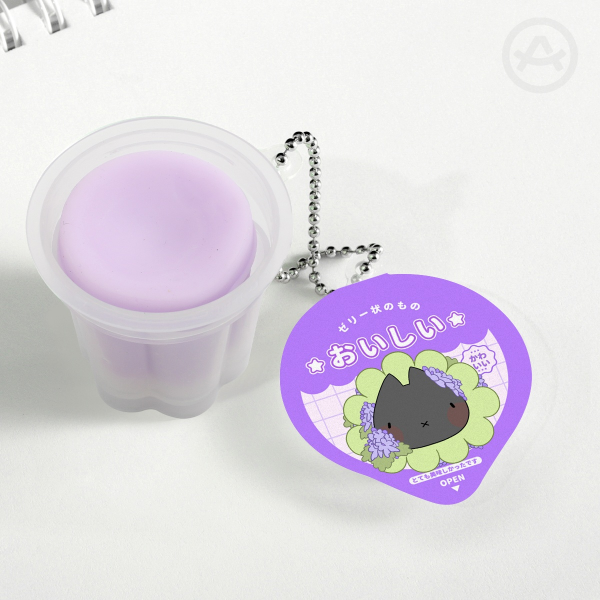 Kitten Squishy Pudding Jelly Keychains