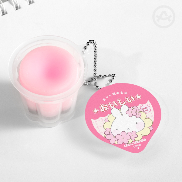 Bunny Squishy Pudding Jelly Keychains