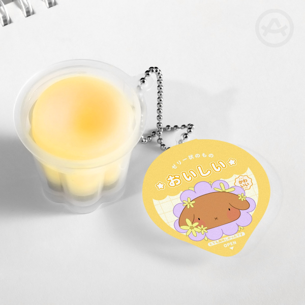 Puppy Squishy Pudding Jelly Keychains