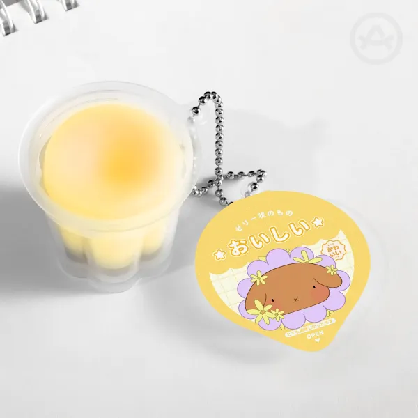 Puppy Squishy Pudding Jelly Keychains