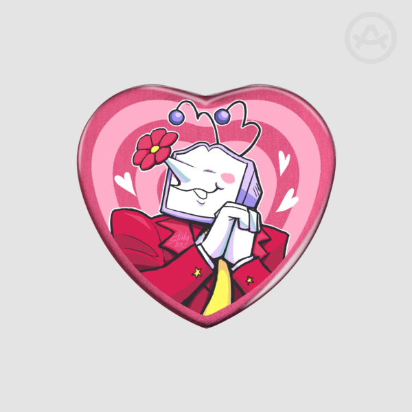 Tenna Heart Shape Holographic Badge