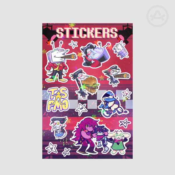 Deltarune Spamtenna Stickers Sheet