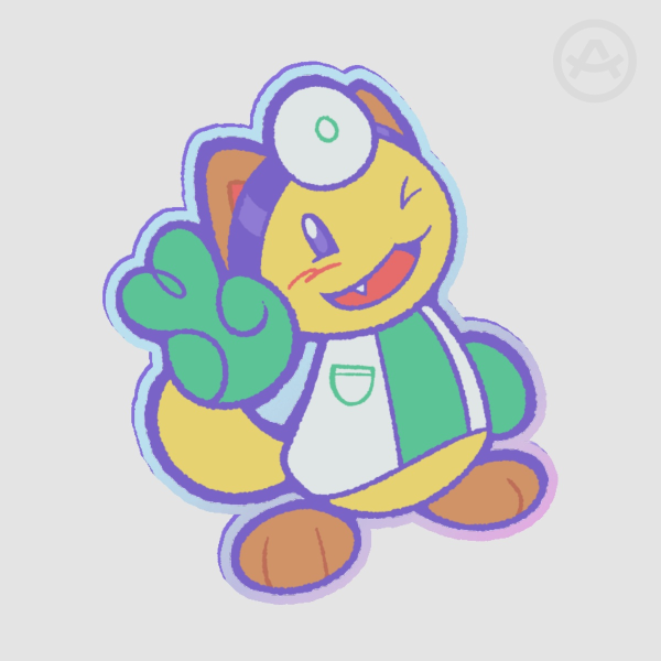 Dr Retro Gummy Pin (Acrylic)