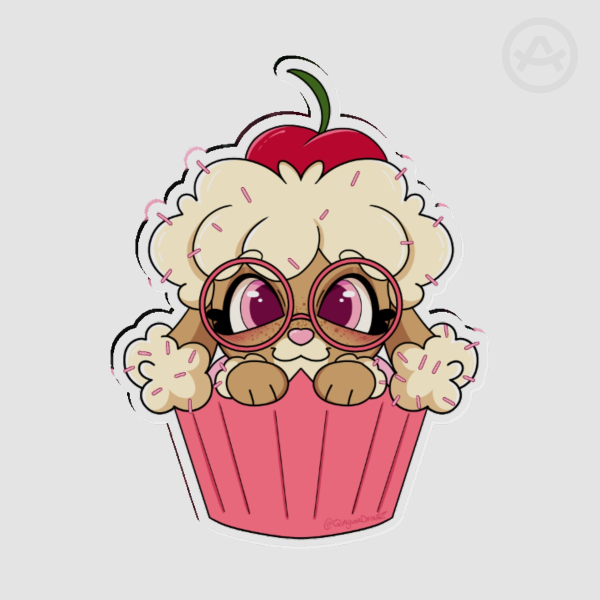 Maisie Cupcake Acrylic Pin