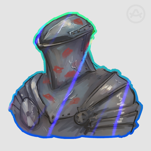 Zeeohyi - KNIGHT KISSES Frog Helm Sticker