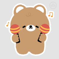 Bear Maracas Die Cut Stickers