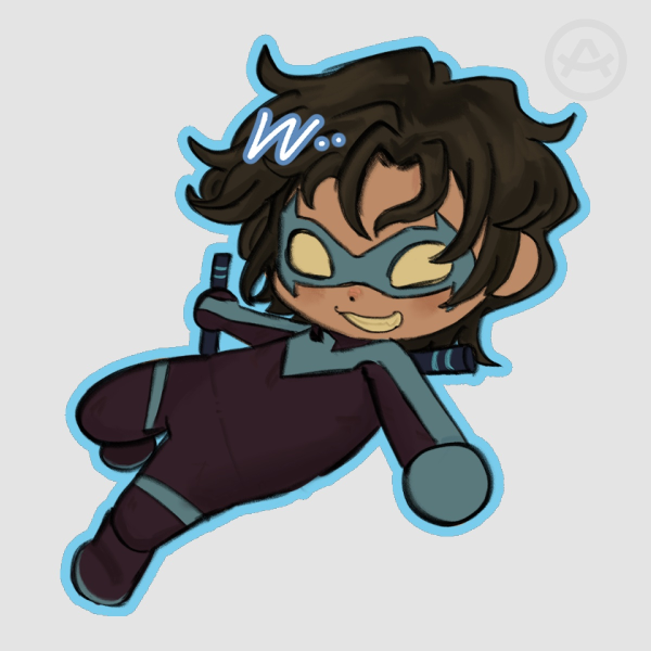Nightwing sticker | jumping about!