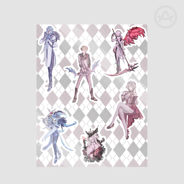 Fatui Harbingers Stickers Sheet