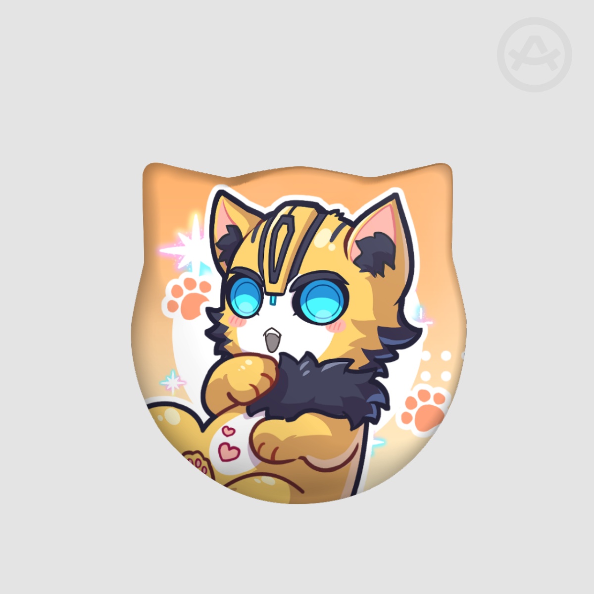 Transformers Prime Bumblebee Cat Shape Holographic Badge