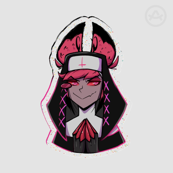 Alastor Nun Acrylic Pin