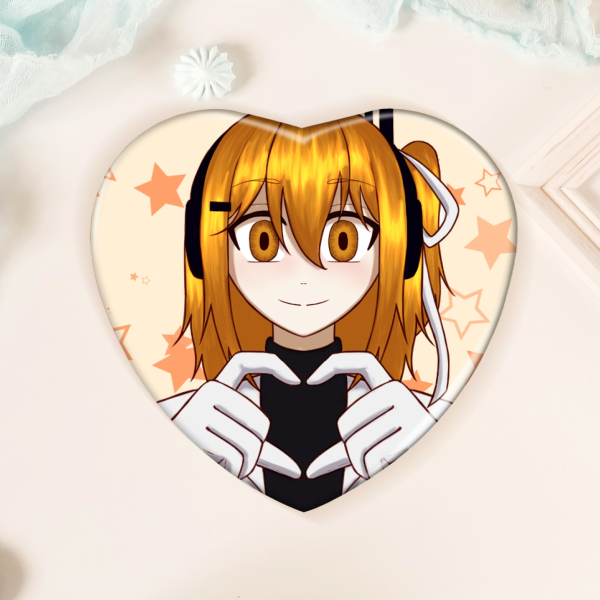 Adachi Rei Heart Shape Badge