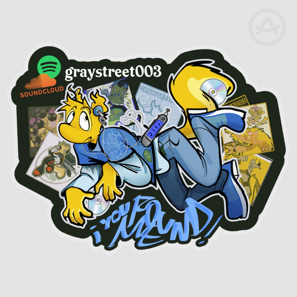 You found me! graystreet003 - Clear PET Vinyl Die Cut Stickers