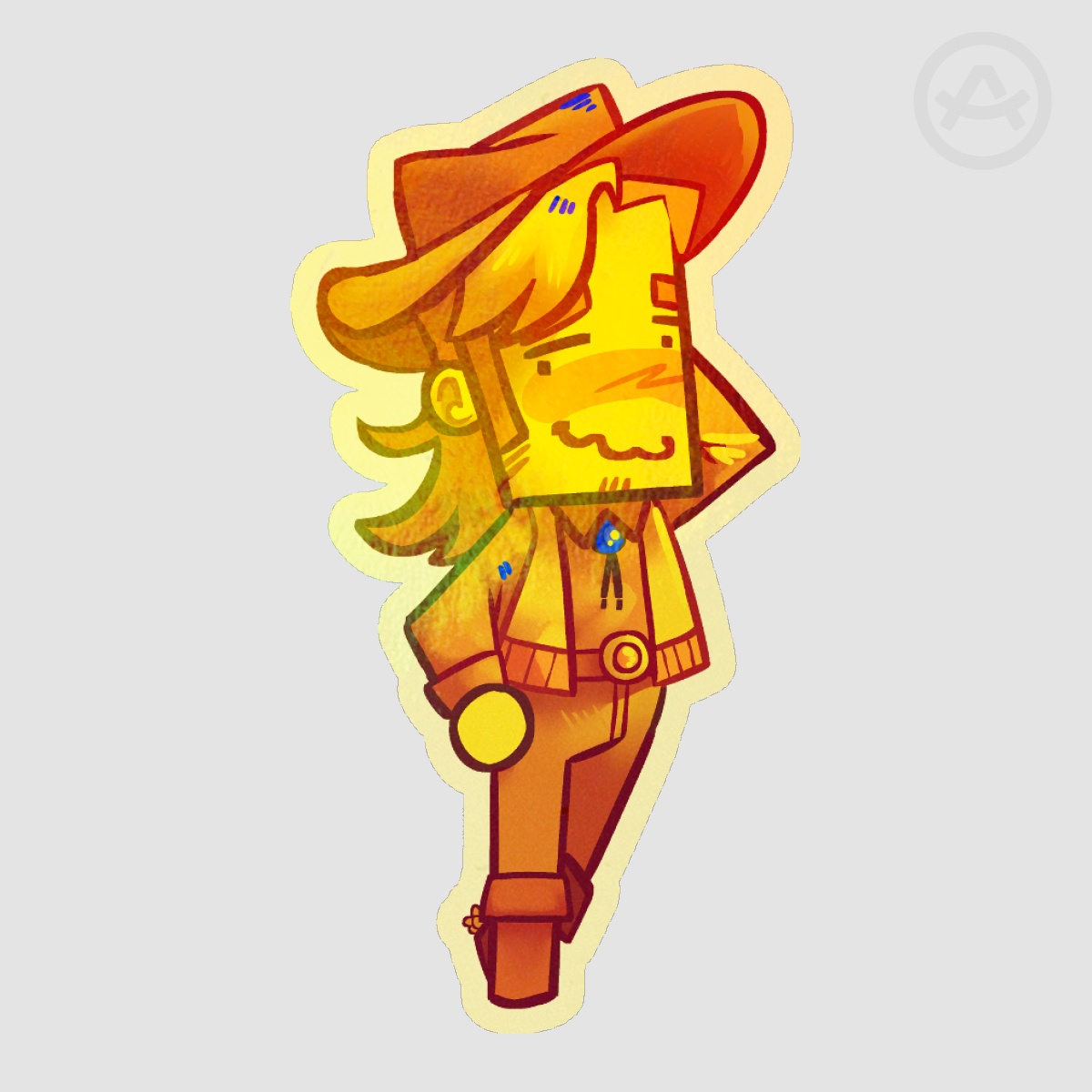 Yellow Chibi Sticker
