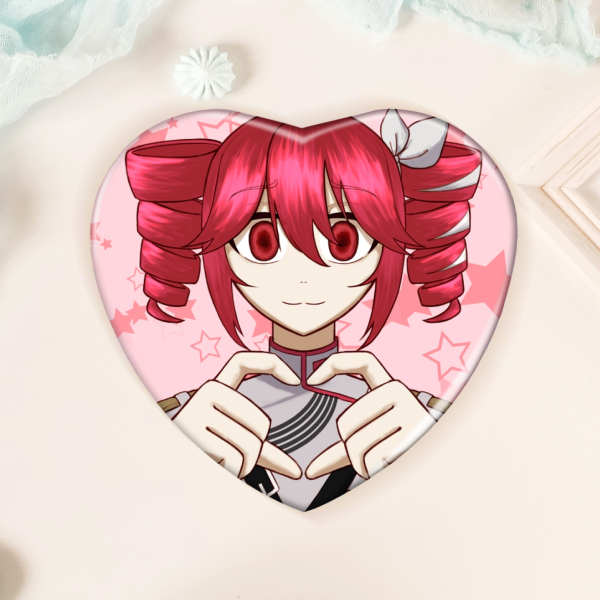 Kasane Teto Heart Shape Badge
