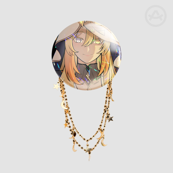 Rhinedottir Round Badge With Chains
