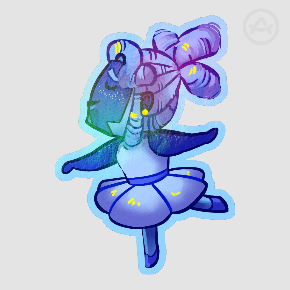 Blue Chibi Sticker