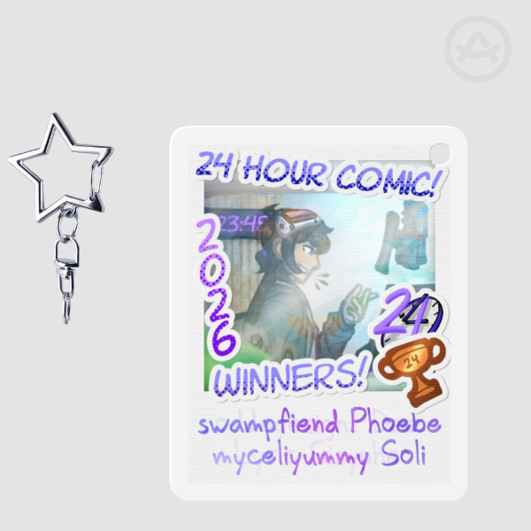 24 Hour Comic 2026 Winner's Lenticular Keychain