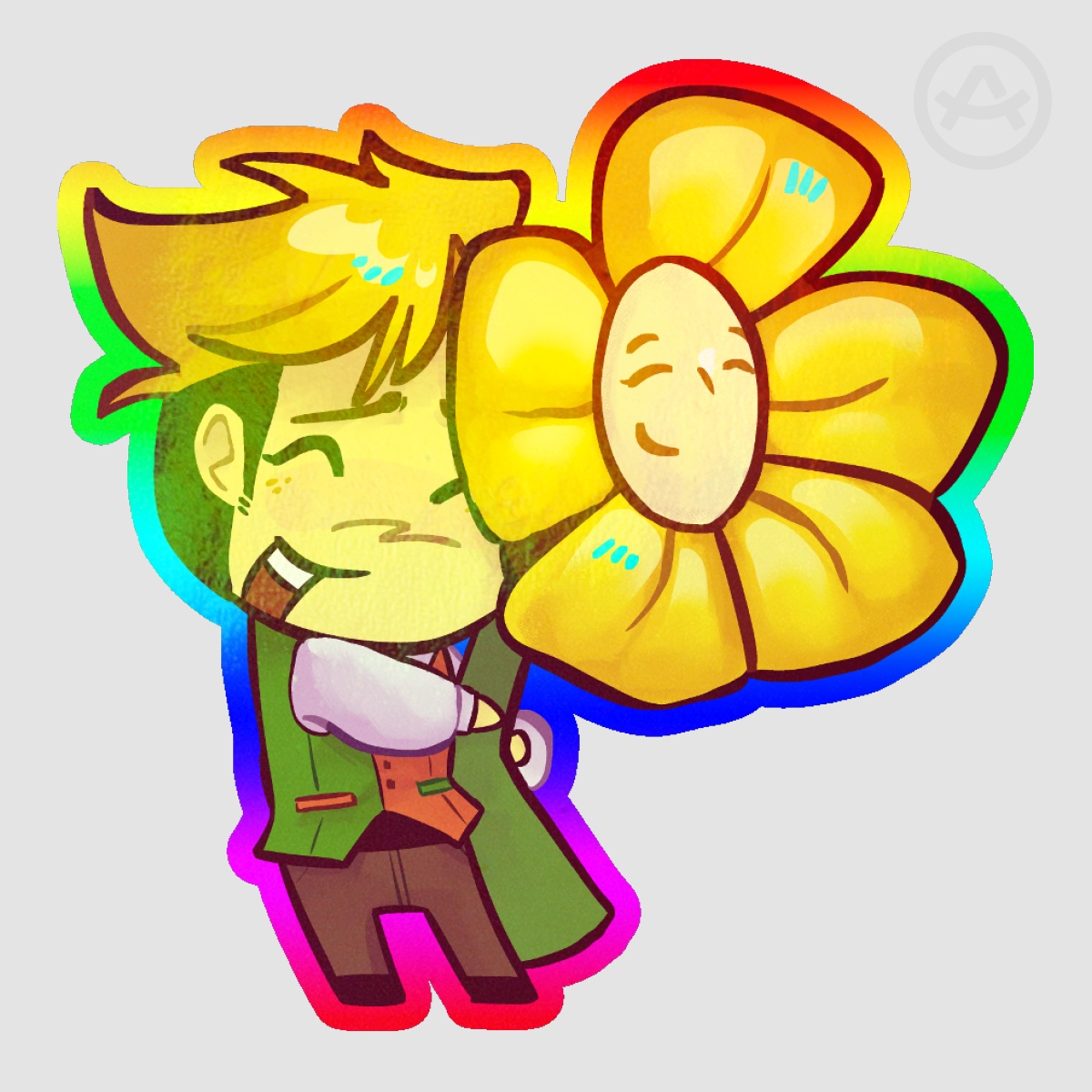 Flowery Chibi Sticker